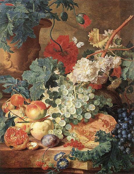 Jan van Huijsum Still life with flowers and fruit. China oil painting art